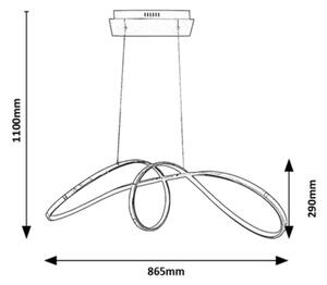 Rabalux 5358 - LED Luster na lanku AISHA LED/38W/230V