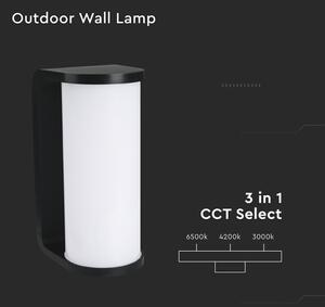 LED Vonkajšie nástenné svietidlo LED/12W/230V 3000/4200/6500K IP65 čierna