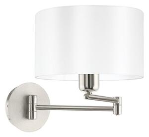 Eglo 33269 - Nástenné svietidlo PASTERI 1xE27/60W/230V matný chróm/biela