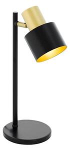 Eglo 79375 - Stolná lampa FIUMARA 1xE27/60W/230V čierna/zlatá