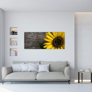 Obraz - Kvet slnečnice (120x50 cm)