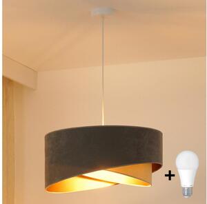 Brilagi - LED Luster na lanku LYRA 1xE27/15W/230V šedá/béžová/zlatá