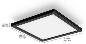 8720169329058 Philips HUE Aurelle stropný panel LED 300x300mm 19W/1940lm 2200-6500K čierna bluetooth