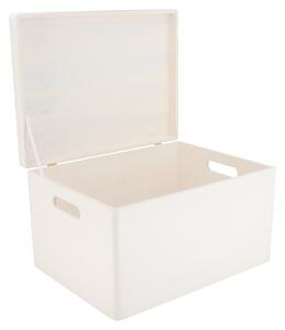 ČistéDrevo Drevený box s viekom 40x30x23 cm - biely