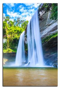 Obraz na plátne - Huai Luang vodopád - obdĺžnik 7228A (100x70 cm)