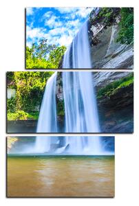 Obraz na plátne - Huai Luang vodopád - obdĺžnik 7228D (90x60 cm)