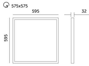 LED Stm. podhľadový panel CAPRI LED/25/36/40W/230V 3000/4000/5700K IP44 60x60 cm