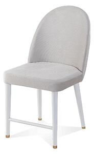 Detská čalúnená stolička Remy - šedá/biela