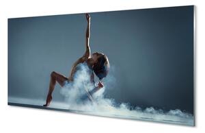 Nástenný panel  Žena tancuje dym 100x50 cm