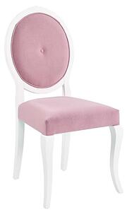 Detská čalúnená stolička Ebba - ružová/biela