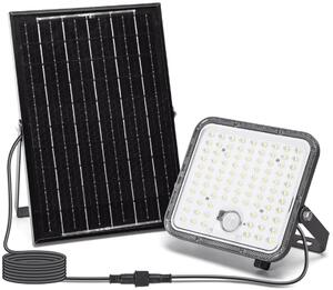 Aigostar - Stmievateľný solárny LED reflektor so snímačom, 120 W, 3,4 V, IP66 + diaľkový ovládač