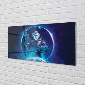 Nástenný panel  Space žena moon 100x50 cm
