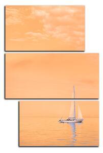 Obraz na plátne - Plachetnica na mori - obdĺžnik 7248FD (90x60 cm)
