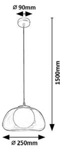 Rabalux 72273 - Luster na lanku ELOWEN 1xG9/5W/230V hnedá/dymová