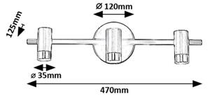 Rabalux 75042 - LED Nástenné bodové svietidlo KADIR 3xLED/3W/230V 4000K