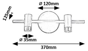 Rabalux 75041 - LED Nástenné bodové svietidlo KADIR 2xLED/3W/230V 4000K