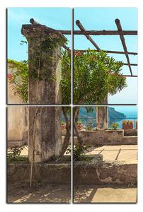 Obraz na plátne - Staroveká záhrada na morskom pobreží - obdĺžnik 7249E (90x60 cm)
