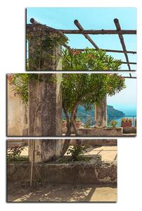 Obraz na plátne - Staroveká záhrada na morskom pobreží - obdĺžnik 7249D (90x60 cm)