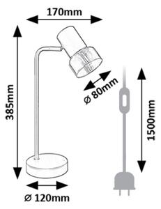 Rabalux 74278 - Stolná lampa HATICE 1xE14/15W/230V