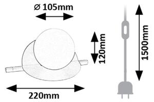 Rabalux 74222 - Stolná lampa JULES 1xG9/5W/230V