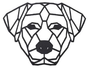 ČistéDrevo Drevený geometrický obraz - Labradorský retriever 30 cm Farba: Čierna