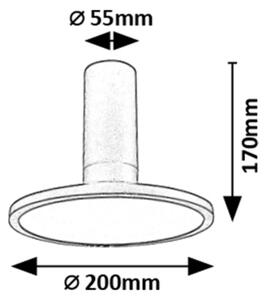 Rabalux 71323 - LED stropné svietidlo OVIDIA LED/20W/230V 3000K čierna