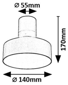 Rabalux 71322 - LED stropné svietidlo OVIDIA LED/16W/230V 3000K čierne