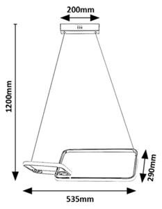 Rabalux 71367 - LED Prisadený luster MALWEN LED/36W/230V 4000K