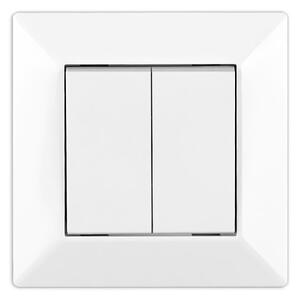Elhard Vypínač Royal Premium č.5 s rámčekom, biely - kompletný YP5305W