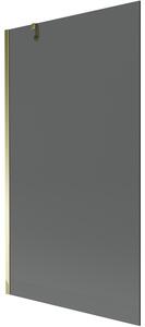 Mexen Next vaňová zástena jednokrídlová 100 x 150 cm, Grafitová čierna, Zlatá - 895-100-000-00-40-50