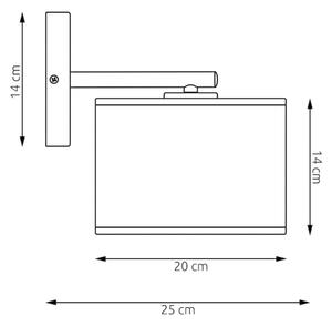 Nástenná lampa KARBON 1xE27/15W/230V čierna/šedá