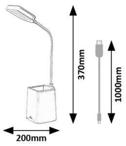 Rabalux 74244 - LED Stmievateľná stolná lampa ARVID LED/6W/230V 5000K modrá