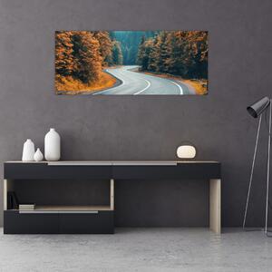 Obraz - Kľukatá cesta (120x50 cm)