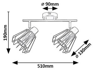 Rabalux 73068 - Bodové svietidlo EMERENCIA 2xE14/40W/230V
