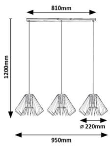 Rabalux 72371 - Luster na lanku EMERENCIA 3xE27/40W/230V
