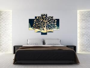 Obraz zlatého stromu (150x105 cm)