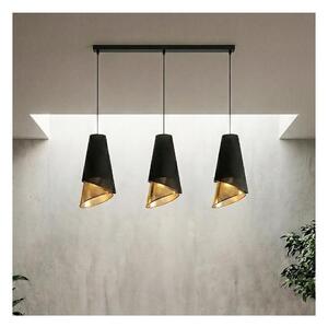 Luster na lanku MODA 3xE27/15W/230V čierna/zlatá