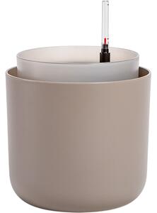 Plastia Samozavlažovací kvetináč Tolita hnedá, pr. 19 cm, pr. 19 cm