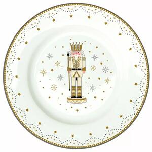 FEDORA Home Vianočné dezertné taniere Royal Nutcracker, set 4 ks, priemer 19 cm