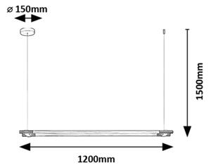 Rabalux 72169 - LED Luster na lanku NIVARO LED/28W/230V 3000K