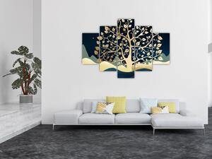Obraz zlatého stromu (150x105 cm)