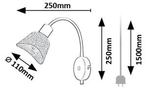 Rabalux 73009 - Nástenné bodové svietidlo FARELIA 1xE14/10W/230V