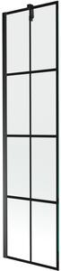 Mexen Next vaňová zástena jednokrídlová 50 x 150 cm, Čierny vzor, Čierna - 895-050-000-00-77-70