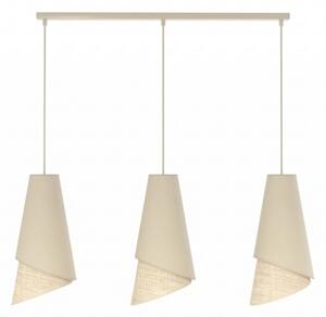 Závesný luster na lane MODA 3xE27/15W/230V béžová/ratan