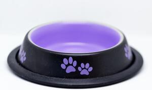 Protišmyková plytká nerezová miska Dark color fialová 235ml/15,5 cm, Nobleza, Výber Kupujem pre útulkáčov