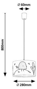 Rabalux 72069 - Detský luster na lanku FOWLY 1xE27/40W/230V