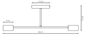 Prisadené stropné svietidlo HALO 2xGX53/10W/230V béžové