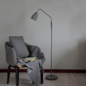 Markslöjd LED stojacia lampa Patro, sivá, kov, stmievateľná, Hliník / sivá / zinok, Obývacia izba / jedáleň, kov, Moderný, Stojaca lampa