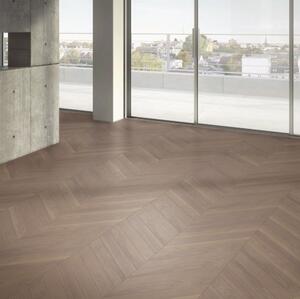 Parador Engineered Wood Flooring Trendtime 10 Dub Terra, matt lacquer Chevron M4V, 1748486, 610x90x15 mm
