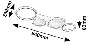 Rabalux 71379 - LED Stm. stropné svietidlo ARANIS LED/40W/230V 3000-6500K + DO